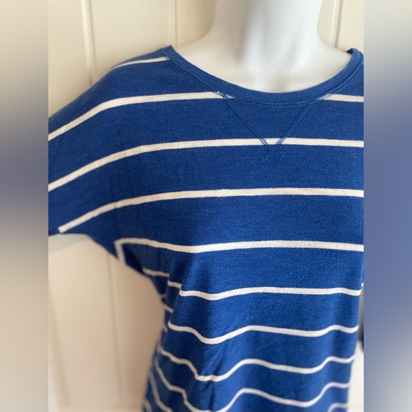 Hollister Blue|White Striped 3/4 Sleeve Cotton Top XS EUC - Picture 3 of 7